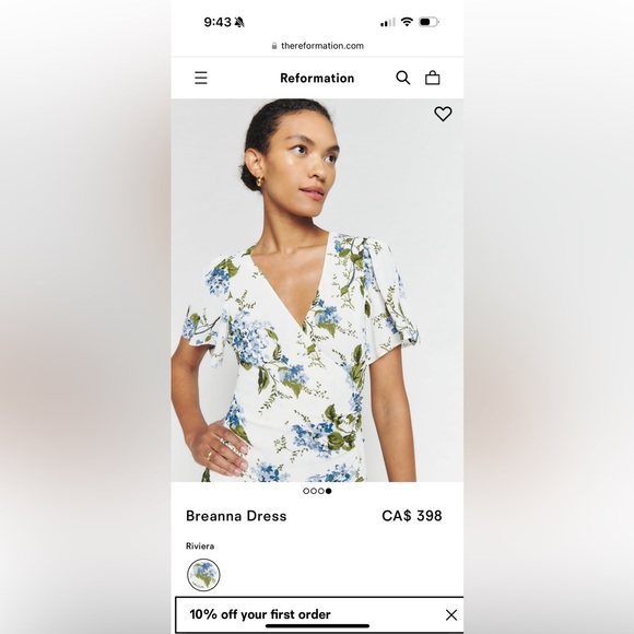 Reformation Breanna Dress in Riviera Print - Picture 4 of 5